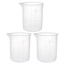 uxcell Measuring Cup 150ml, PP Plastic Graduated Beaker, Transparent for Lab Kitchen, 3pcs