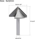 90 32mm 6mm uxcell Degree V-Groove Router Bit Dia with Shank, Titanium Steel Tipped V Grooving Bit (Gray)