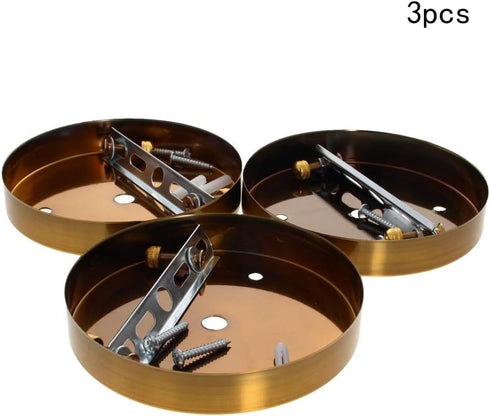 3Pcs 4.7inch Othmro Ceiling Light Canopy Kit, Vintage Chandelier Ceiling Plate with Hook, Retro Pendant Light Canopy