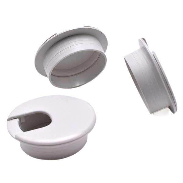 3 Pack 2 inch(50mm) White Desk Hole Cover Grommet - ABS Plastic Wire Organizers for Computer Desk Cabinet