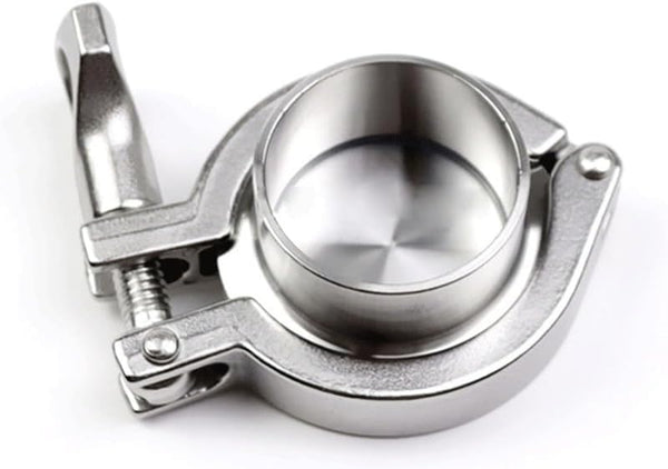 LOKLNEYK 1pcs 304 SS Sanitary Tri Clamp Set 1.5"-8" Ferrule/End Cap/Clamp/Gasket for Food/Beverage/Dairy/Pharmaceutical