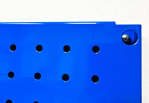 Metal Pegboard 12-Inch Tall x 16-Inch Wide Heavy Duty Wall Organizer for Garage Tool Storage, 4pcs Blue