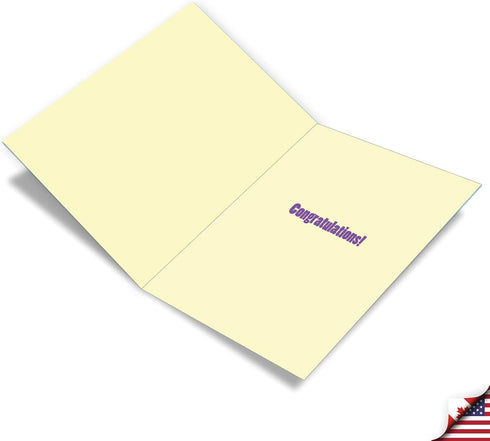 NobleWorks Big 4th Work Anniversary Card, Jumbo 8.5 x 11 Notecard for 4 Year Employee w/Envelope for Men, Women