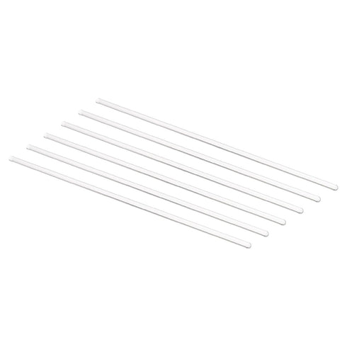 MECCANIXITY 3.3 Borosilicate Glass Stick - 7.87" Length, 4mm Dia Stir Rod Mixing Tools, 6Pcs for Lab Kitchen Science