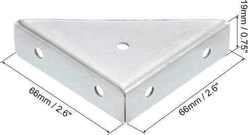 8Pcs 66mm 66mm, uxcell Angle Corner Brackets x Stainless Steel Braces Joining Support with Screws for Desk Bed Edge