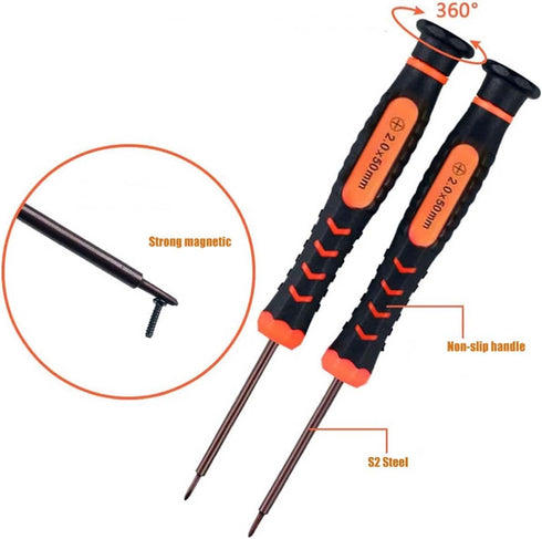 Cleaning Repair Tool Kit for PS5 PS4 PS3 - UYXiNONE T6 T8 with Crossed Screwdriver for Xbox One/Series X and PS4