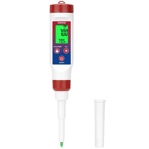 Smart pH Meter for Food, GIDIGI Digital Food pH Tester, Accurate Canning pH Test Kits with ATC, Professional Fermenting