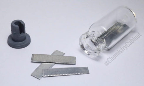 Chemistry Cabinet Zinc Metal 99.99% Pure Strips/Electrode Element 30 Zn Chemistry Sample - Science