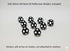 L&D Creations 3D Set, 9 Pack 100 6mm 3mm Scanner Markers Flat Black Hexagonal Markers with Reflective Stickers, x