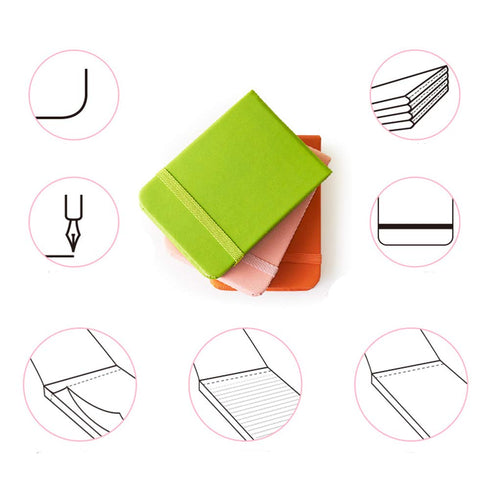 Ytzada Pocket Notebook, 4 Pack, Small Softcover Mini Journal, 2.9" x 4.3", 96 Sheets - 192 Lined Pages