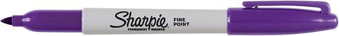 Sharpie Permanent Markers, Fine Point, Purple, Box of 12 for Various Marking Needs