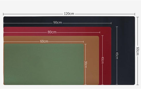 KINGFOM Desk Pad Office Desktop Protector, PU Leather Mat Blotters Organizer (47.2" x 23.6", Green)