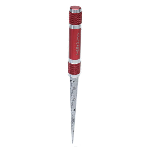 CLZothique 1-6.5mm Aperture Gauge Tapered Hole Ruler, Stainless Steel Inner Diameter Measuring Tool, Engraved Scale