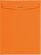 LUXPaper 9 x 12 Open End Envelopes, Clasp, Mandarin Orange, 80lb. Text, 50 Qty