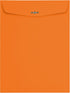 LUXPaper 9 x 12 Open End Envelopes, Clasp, Mandarin Orange, 80lb. Text, 50 Qty