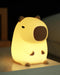 Cute Capybara Night Light, Animal Lamp, Food Grade Silicone, Rechargeable, 2 Level