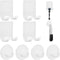 Razor Holder for Shower + Adhesive Wall Hooks, Premium 304 Stainless Steel