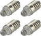 Ruiandsion 4pcs E10 LED Bulbs 3V 6000K White for Torchlight Flashlight, Negative Earth