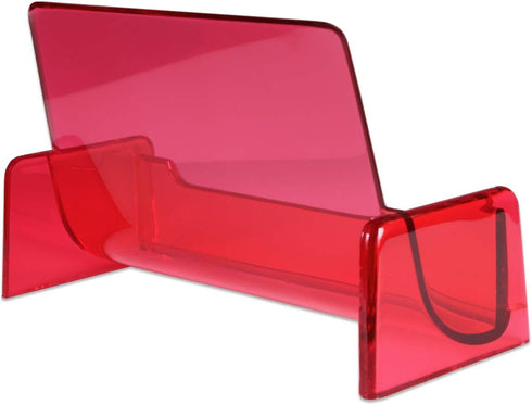 Beauticom Standard Style Business Card Holder, Organizer Stand for Offices, Receptionist, Salons, Businesses (Red)