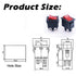 mxuteuk 5pcs Mini Rocker Switch Illuminated Snap-in DPST Toggle Power ON-Off Switch, 4 Pin Red Light