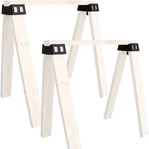 POWERTEC 71026-P2 Sawhorse Brackets, Set of 4 Saw Horse Brackets w/ 500Lbs