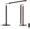 Brown LED Desk Lamp - 16" Foldable Metal Desk Light with Base,