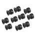 Zeberoxyz 10pcs GT2 Pulley Wheel Set, 20 Teeth 8mm Bore Black Aluminum Timing Belt Idler for 3D Printer