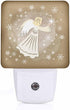 Chrobak LED Night Light,Star Sky Snowflake Glowing Angel LED Night Light Plug into