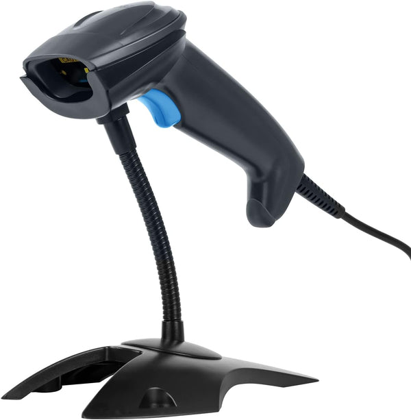 OBZ 1D 2D Barcode Scanner with Stand, USB Wired Handheld QR Code Scanner