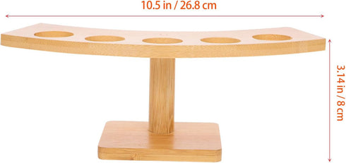 5 3.3cm Countertop FRCOLOR Wooden Ice Cream Cone Stand with Slots Diameter Sushi Roll Holder Display Rack for Party