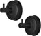 YOHOM 2Pcs Suction Cup Hooks, Stainless Steel Vacuum Bathroom Shower Hook for Towel Rack Kitchen Organizer - Matte Black