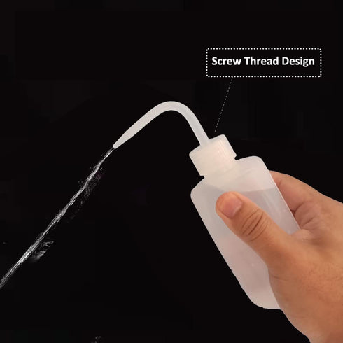2Pcs 250ml Plastic Safety Wash Bottle, Narrow Mouth Squeeze Bottles for Tattoo Wash, Chemistry, Lab & Gardening
