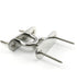 2-Pack M8 Strip Type Eye Plate with Enclosed Hook, 304 Stainless Steel Heavy Duty Ceiling & Wall Mount