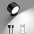 LINKEGO LED Wall Mounted Lights 2 Pcs with Remote, Rechargeable Wall Sconce with