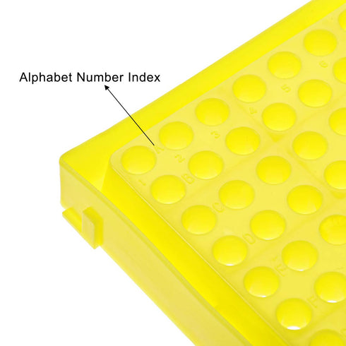 uxcell Centrifuge Tube Rack Storage Box, 96-Well Polypropylene Holder for 0.2ml Tubes, 2 Pcs