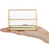 Hipiwe Vintage Gold Metal Business Card Holder Stand, Office Desktop Countertop Name Card Display Organizer