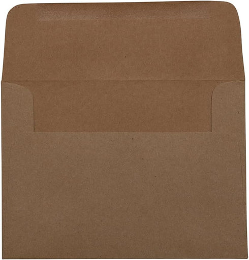 JAM PAPER A7 Premium Invitation Envelopes - 5 1/4 x 7 1/4 - Brown Kraft Paper Bag - 50/Pack by JAM Paper