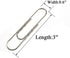 HAHIYO Paperclips Nonskid New Upgrade No Paper Scratch Large 3” Length Paper Clips with Curve Non Skid Heavy Duty Tight Grip Thick Rust Proof Reusable Metal Bright Silver for Home Office 30 Pack by HAHIYO