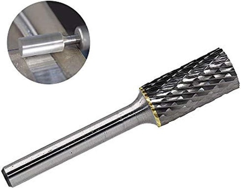 SA-5 Tungsten Carbide Burr Cylinder Shape Double Cut Rotary Burr File, 1/2” Cutter Dia X 1” Cutter Length, Pack of 1