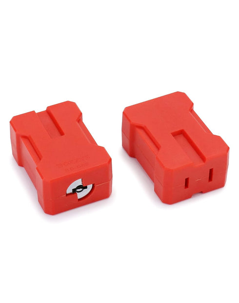QWORK Electrical Cord Plug Lockout Device, 2 Pack Safety Lock for 2 & 3 Prong Plugs, Built-in Lock Cylinder