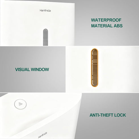 Commercial Paper Towel Dispenser Wall Mounted, Adhesive Paper Towel Dispenser - Wall-Mounted, Fits