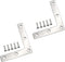 10Pcs Flat L Shape Bracket Corner Brace Shelves,3.15x3.15 inch Stainless Steel Right