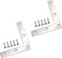 10Pcs Flat L Shape Bracket Corner Brace Shelves,3.15x3.15 inch Stainless Steel Right