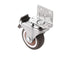 AONMTOAN 1.25 Inches 120 Lbs Bookshelf,Set 4 L-Shaped Plate Swivel Caster, with Brake Rubber Caster, Side Mount casters
