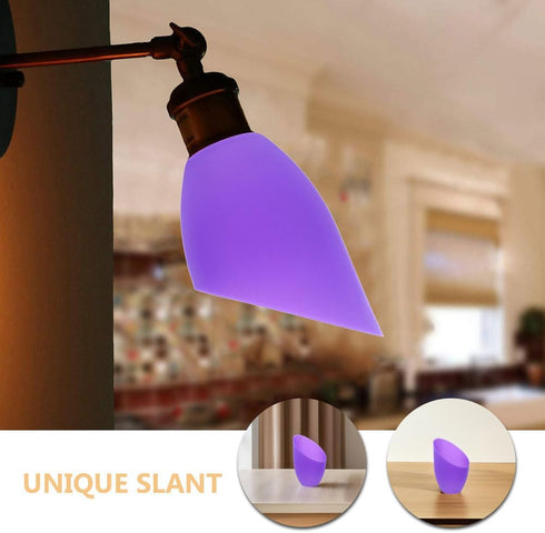 2Pcs 5.11 4.33 1.96 Inch Amosfun Inclined Horseshoe Lampshades Plastic Covers for Led Floor and Table Lamps Unique
