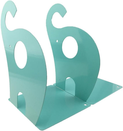 Winterworm Adorable Elephant-Themed Nonskid Desk Bookends (Blue Green)