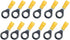 100PCS Yellow Insulated Ring Terminal Electrical Wire Crimp Connectors, Stud Size 5/16 for Cable 12-10 AWG (RV5.5-8)