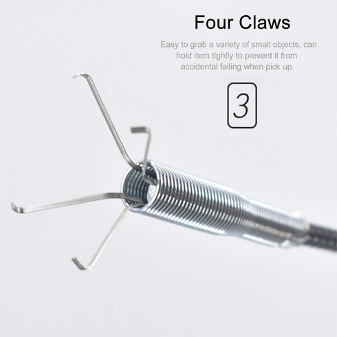 EKDJKK Plumbing Grabber, Flexible Claw Pick Up Reacher Tool, 4 Claws, 24 Inches for Home Sink and Drains