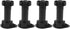 VILLCASE 4Pcs Adjustable Black Plastic Furniture Legs with Clips, Thickened Sofa Cabinet