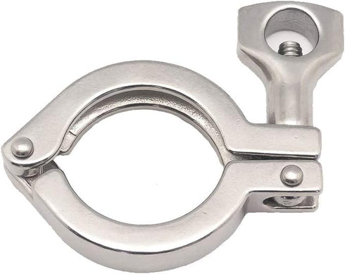 Beduan 1.5" Sanitary Tri Clamp, 304 Stainless Steel Single Pin Heavy Duty Clover with Wing Nut for TC 1.5"